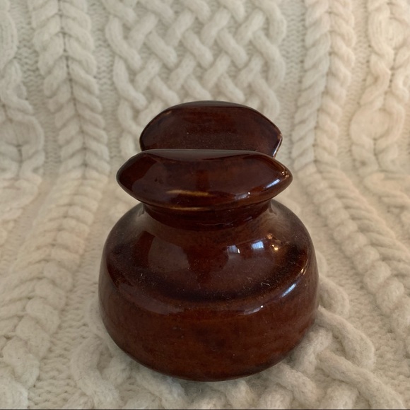 Vintage Brown Ceramic Insulator Excellent - Picture 2 of 10